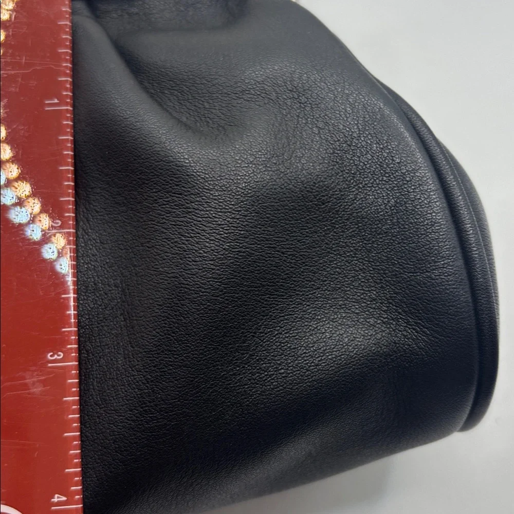 VTG Brighton black mini bag w/magnetic closure ornate silver & gold soft leather - Picture 8 of 10